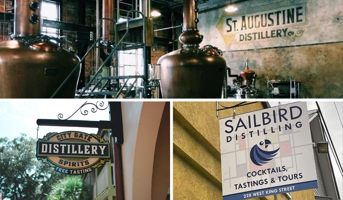 The 3 distilleries in St. Augustine, Florida